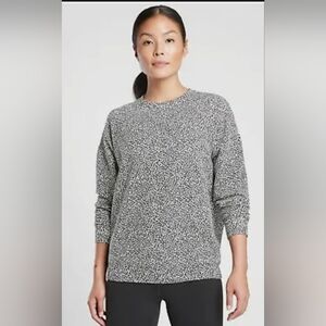 Athleta Studio to Street micro Cheetah animal print sweater size Medium